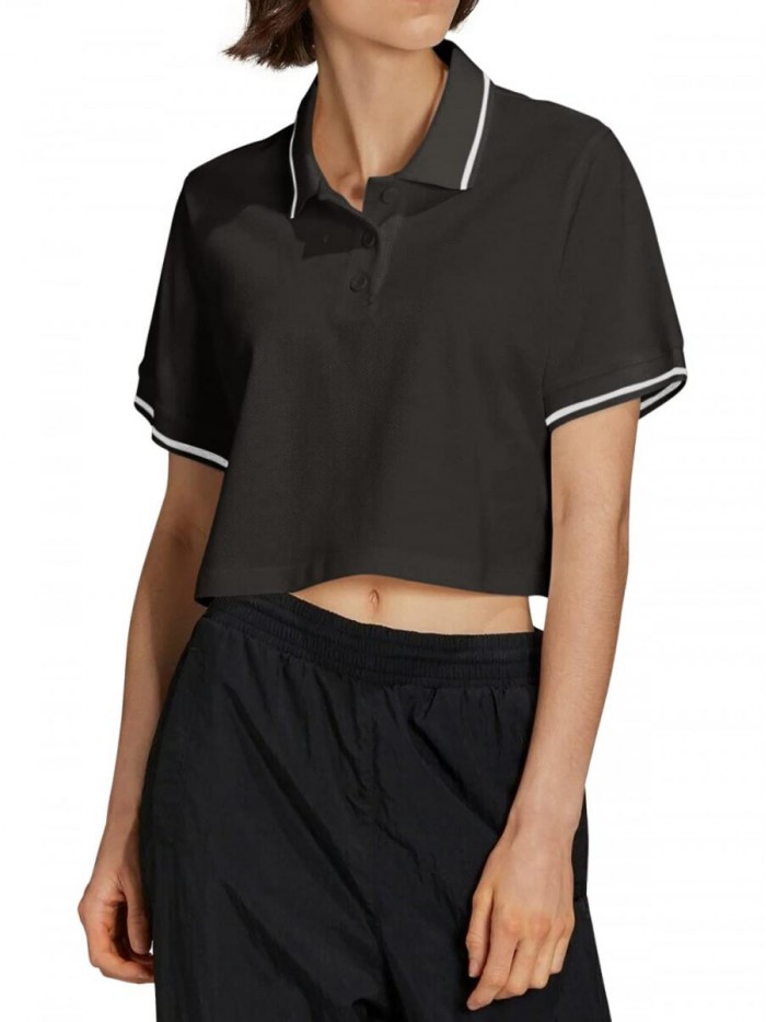 Womens Golf Polo Shirts Crop Tops Short Sleeve Sport Shirt Quick Dry Cropped Workout Tennis Tops 