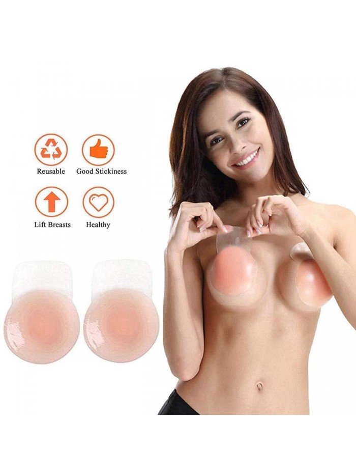 Lift Pasties Nipple Covers Silicone Sticky Bra Adhesive Backless Strapless Lift Tape Bra Invisible Stick on Bra 