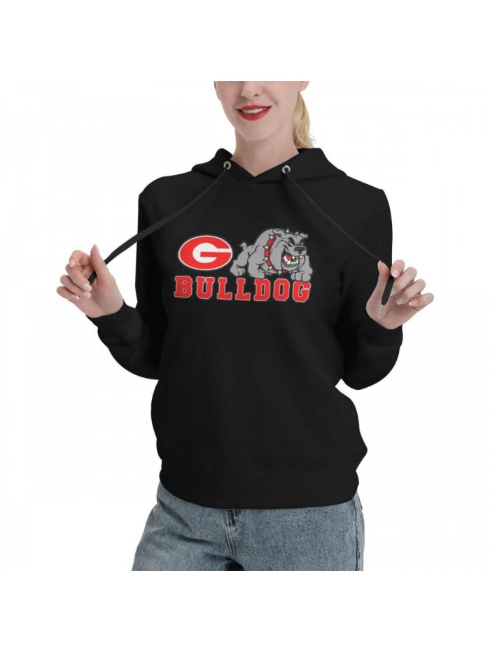 bulldogs national championship women's trendy hoodie cotton custom sweatshirt for Daily Wear 