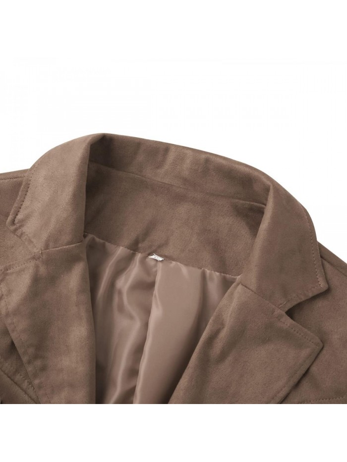 Fringe Jacket Faux Suede Cardigan with Tassel Long Sleeve Lapel Vintage Cropped Coats Motor Biker Outerwear 