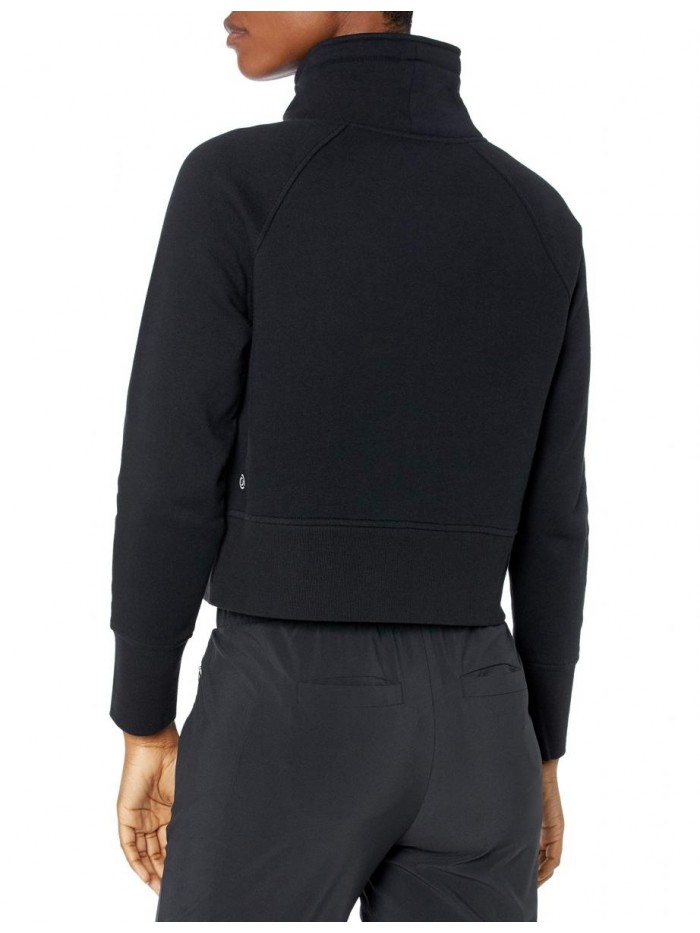 10 Women's Super Soft Fleece Cropped Length Cowl Neck Sweatshirt 