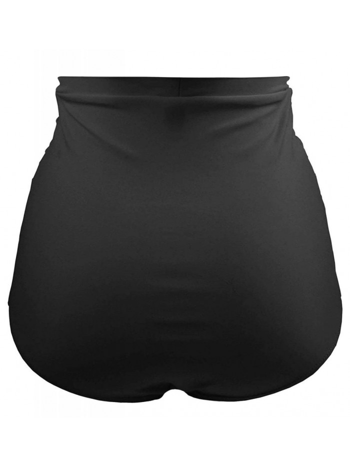 Me Women's High Waisted Swimsuit Bottom Tummy Control Ruched Bikini Bottom Vintage Swim Shorts Tankini Briefs 