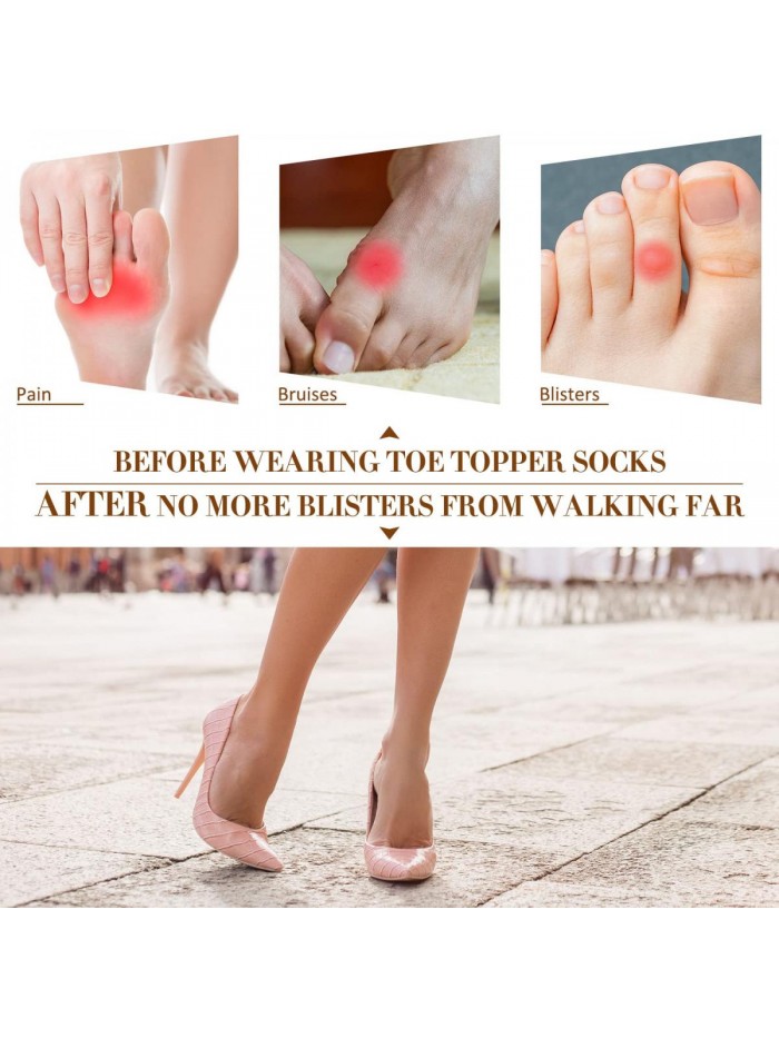 12 Pairs Toe Topper Socks for Women Peep Toe Half Toe Socks for High Heels Flats Boots (Full Toe Style)