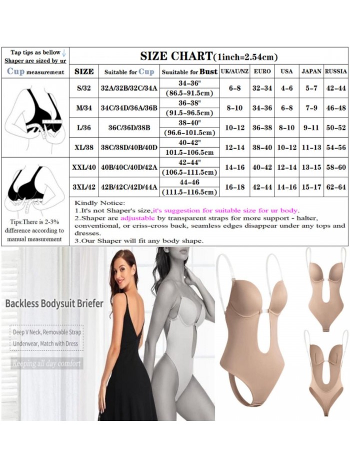 Backless Body Shapewear Underwear Ladies U Plunge Bodysuits Clear Strap Party Dress Invisible Bras 