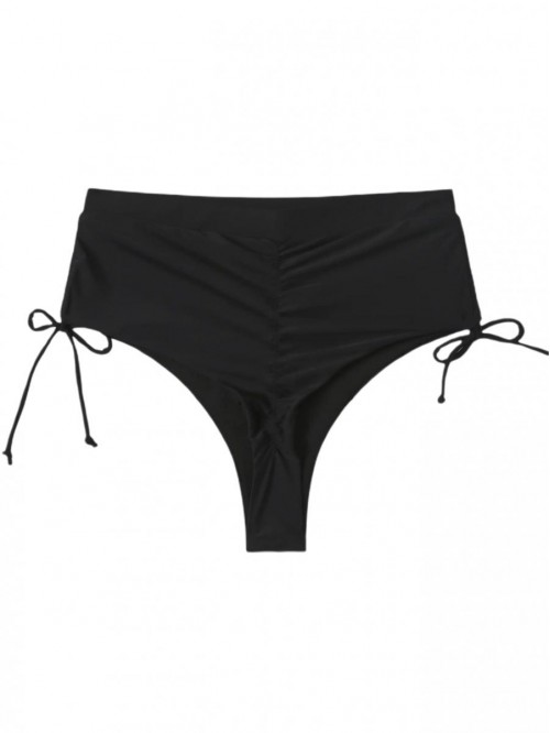 Women's Tie Side Bikini Bottom Ruched Drawstring H...