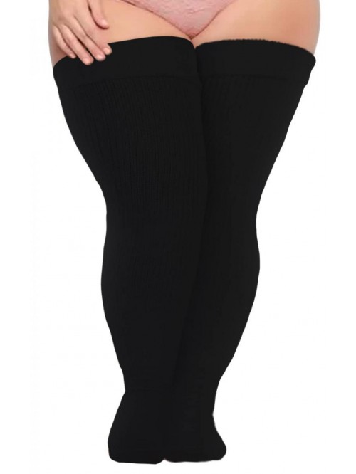 Plus Size Thigh High Socks for Thick Thighs Women-...