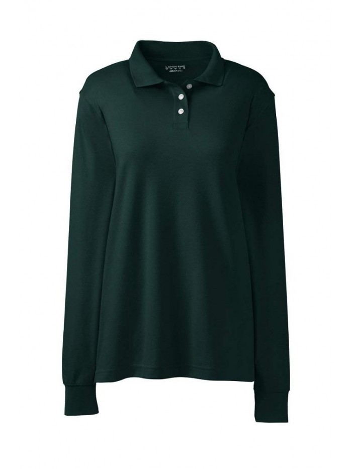 School Uniform Women's Long Sleeve Interlock Polo Shirt  