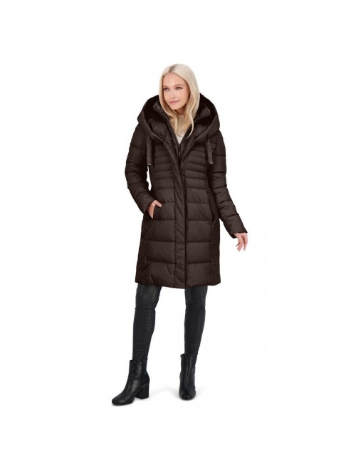 Casey Fitted Puffer Coat for Women-Quilted Winter ...