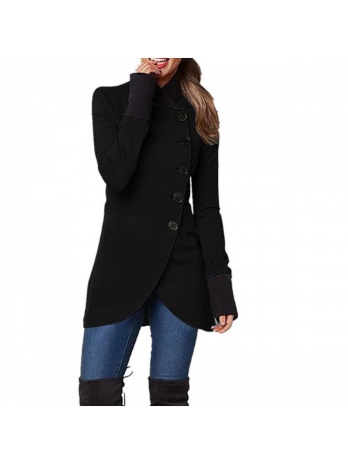 Winter Coats for Women Solid Color Single Breasted...
