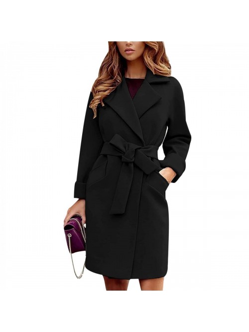 Spring Long Pea Trench Coat for Women, lightweight...