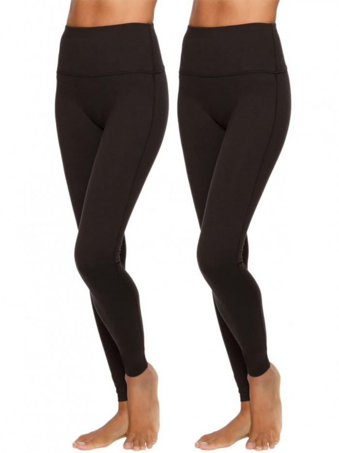 Felina | Velvety Super Soft High-Waisted Legging 2-Pack | Yoga Pants | Workout Clothes for Women