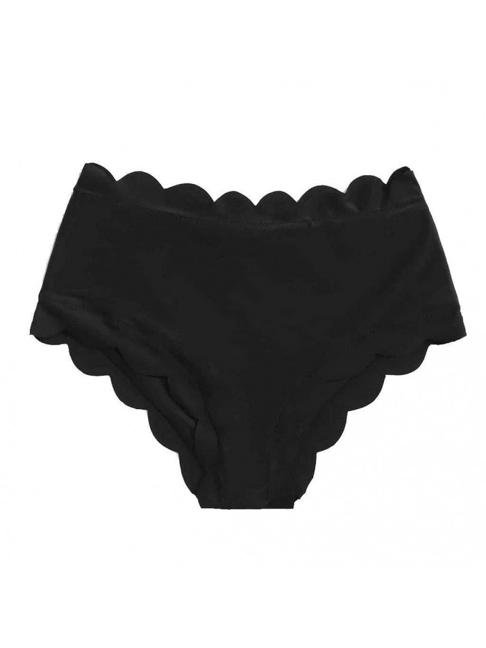 Ladies High Waist Ruched Bikini Bottoms Tummy Control Swimsuit Briefs Pants,Summer Beachwear Swim Shorts 