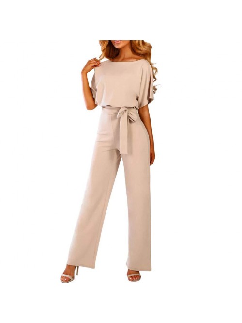 Jumpsuits for Women Casual Short Long Sleeve Belte...