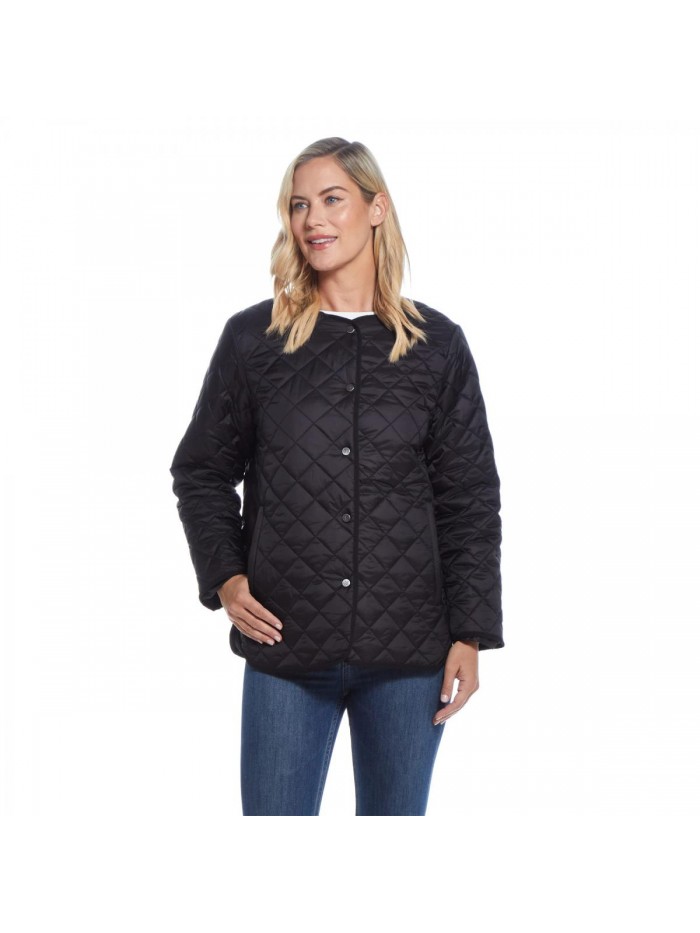 STEWART Women's Barn Jacket - Lightweight Quilted Jacket With Snap Closure And Hidden Zippers 
