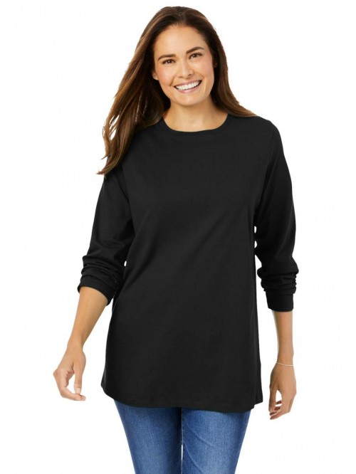 Within Women's Plus Size Perfect Long-Sleeve Crewn...