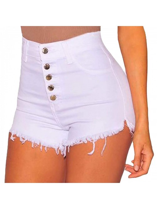 Ripped Jean Shorts for Women Plus Size High Waiste...