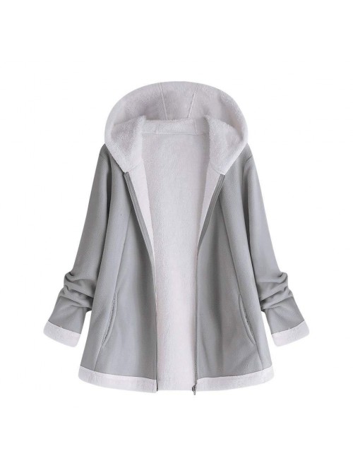 Size Coats Jackets for Women Witer Warm Fluff Lini...