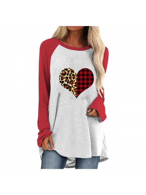 Valentine Shirts for Women Long Sleeve Tunic Tops ...