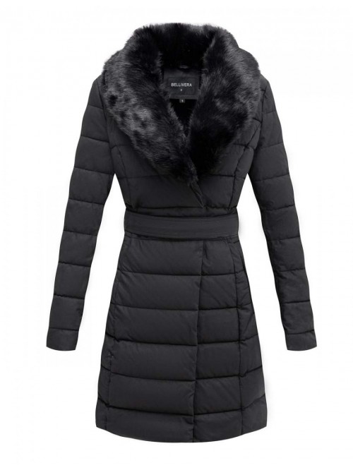 Leather Puffer Jacket, Winter Coats for Women Fash...