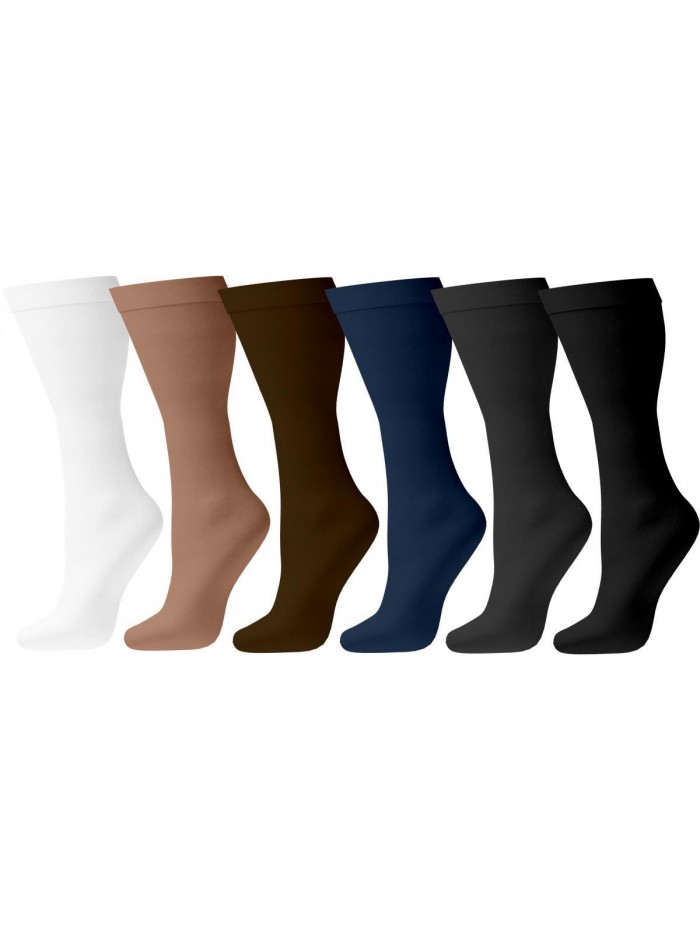 Pairs Petite Women’s Trouser Socks, Below The KNee Opaque Stretchy Nylon Crew Socks, Many Colors 