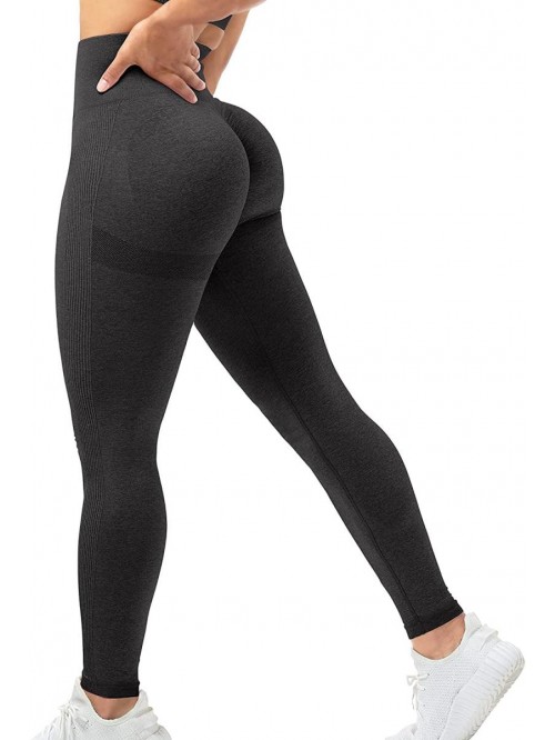 Womens High Waisted Seamless Workout Leggings Butt...