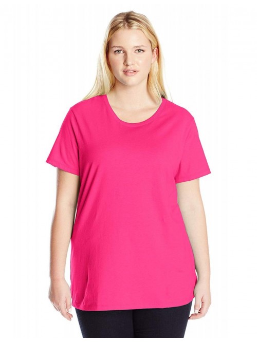 JUST MY SIZE Women's Plus-Size Short Sleeve Crew N...