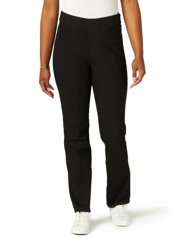 Classic Collection Women's Easy-fit Elastic-Waist Pant 