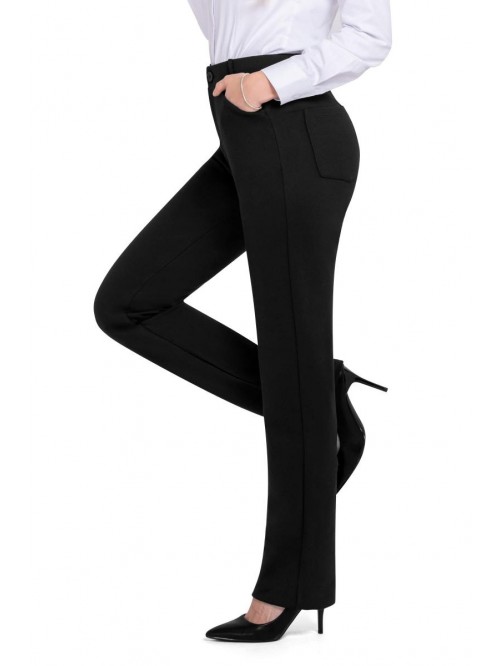 Work Pants for Women, Stretch Dress Pants with Poc...