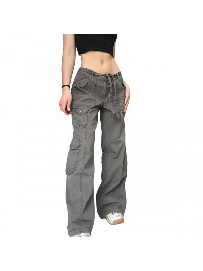 Aesthetics Jeans for Women Gothic Punk Wide Leg Long Length Denim Pants Y2k Loose Casual Jeans Streetwear 