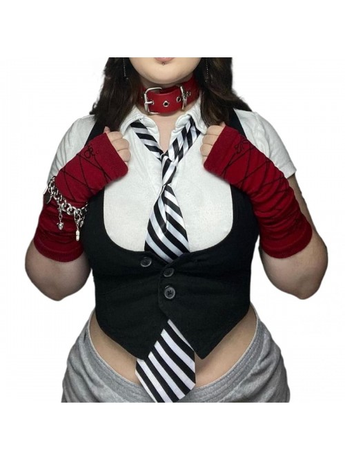Sexy Dressy Vest Slim Fit Button Halter V-Neck Tux...