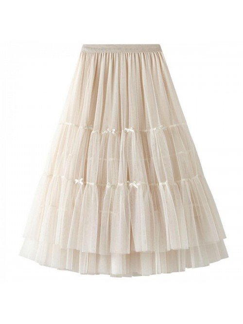Women Tulle Skirt, Slim A-Line Fairy Elastic Waist...