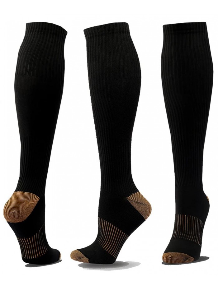 Pairs Premium Compression Socks for Women & Men 20-30 MmHg Circulation,Comfortable Fit 
