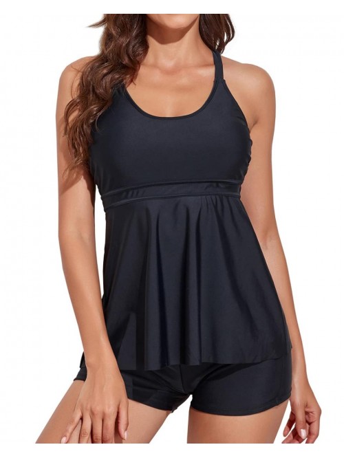 Tempt Me 2 Piece Tankini with Boy Shorts Swimsuits...