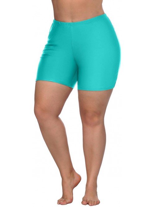 ATTRACO Womens Plus Size Swim Shorts High Waisted ...