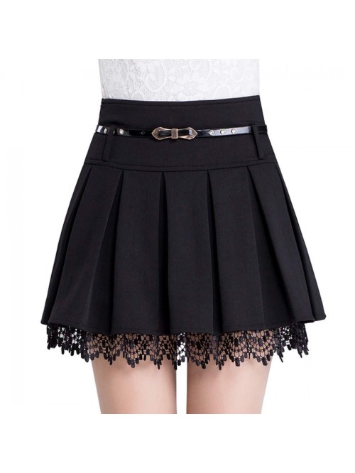 Women's A-Line Short Plaid Tartan Pleated Skirt Si...