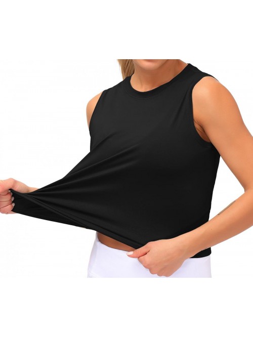 Fit Women Sleeveless Yoga Tops Workout Cool T-Shir...