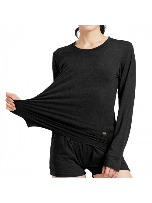 Women's Ultra Soft Long Sleeve Tshirts Stretch Cas...