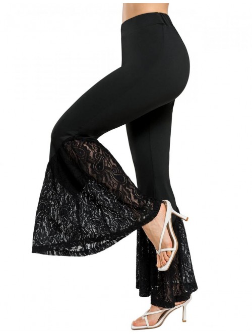 Yvette Bell Bottom Pants for Women - High Waisted ...