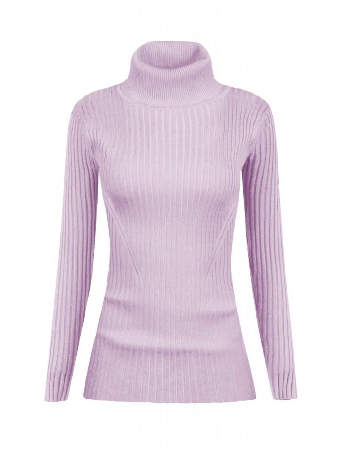 Mock Neck Ribbed Sweaters for Women Cute Sexy Knitted Warm Fitted Fashion Pullover Sweater 