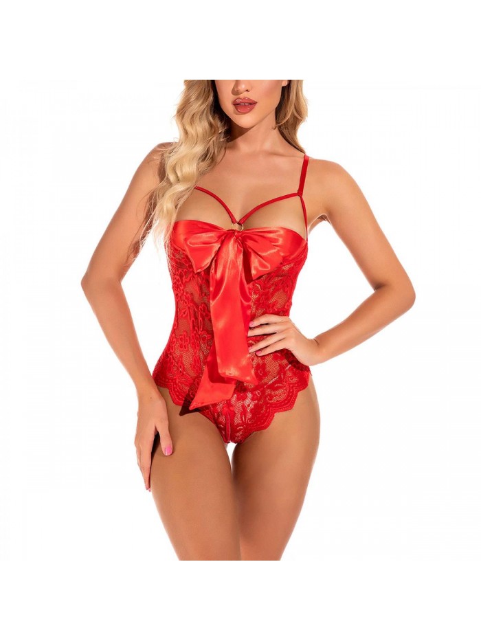 Sexy Lingerie One Piece Teddy Floral Lace Bodysuit Babydoll Chemise Sexy Lingerie 