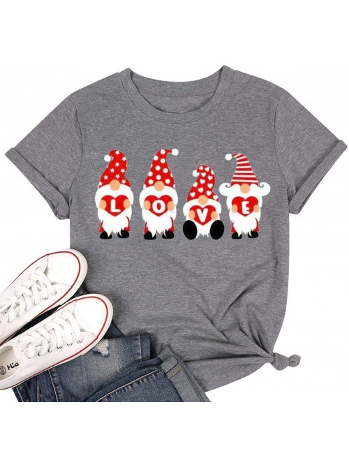 Womens Valentine's Day Graphic Tees Short Sleeve H...