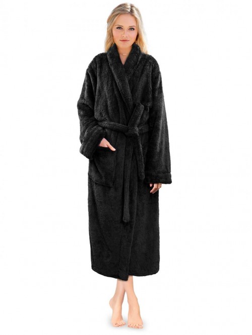 Premium Womens Plush Soft Robe Fluffy, Warm, Fleec...