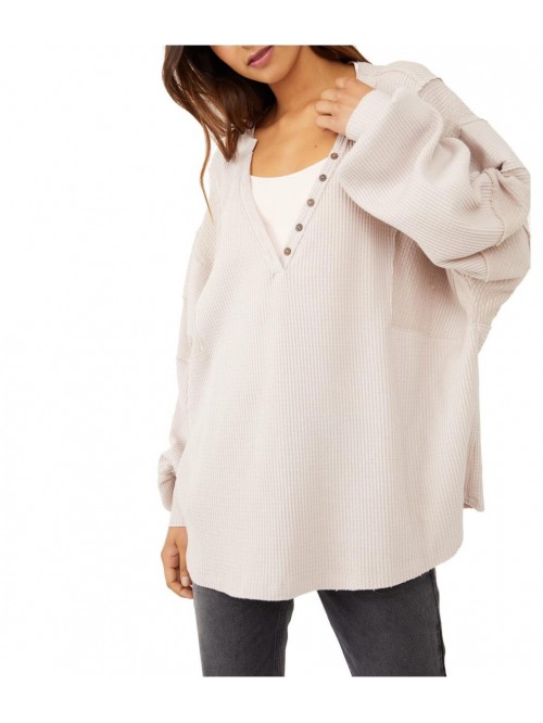 People womens Callisto Henley Oversized Thermal in...
