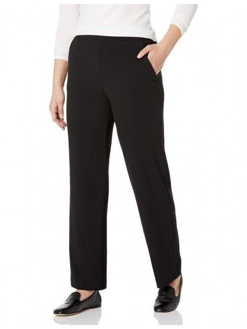 New York Women's Flat Front Pull On Pant with Slim...