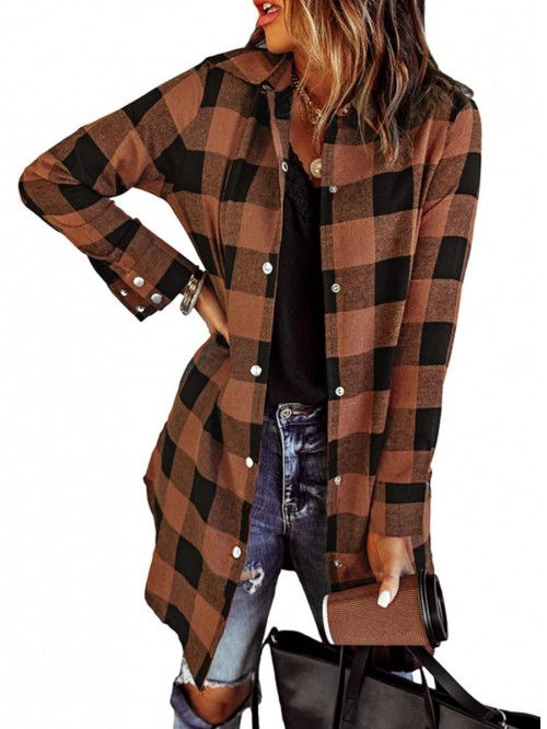 Dokotoo Plaid Flannel Shirts for Women Long Sleeve...