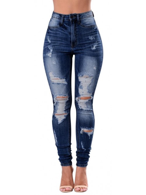 KDF Women's High Waisted Jeans for Women Distresse...