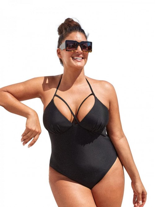 CUPSHE Women's Cut Out Plus Size One Piece Swimsui...