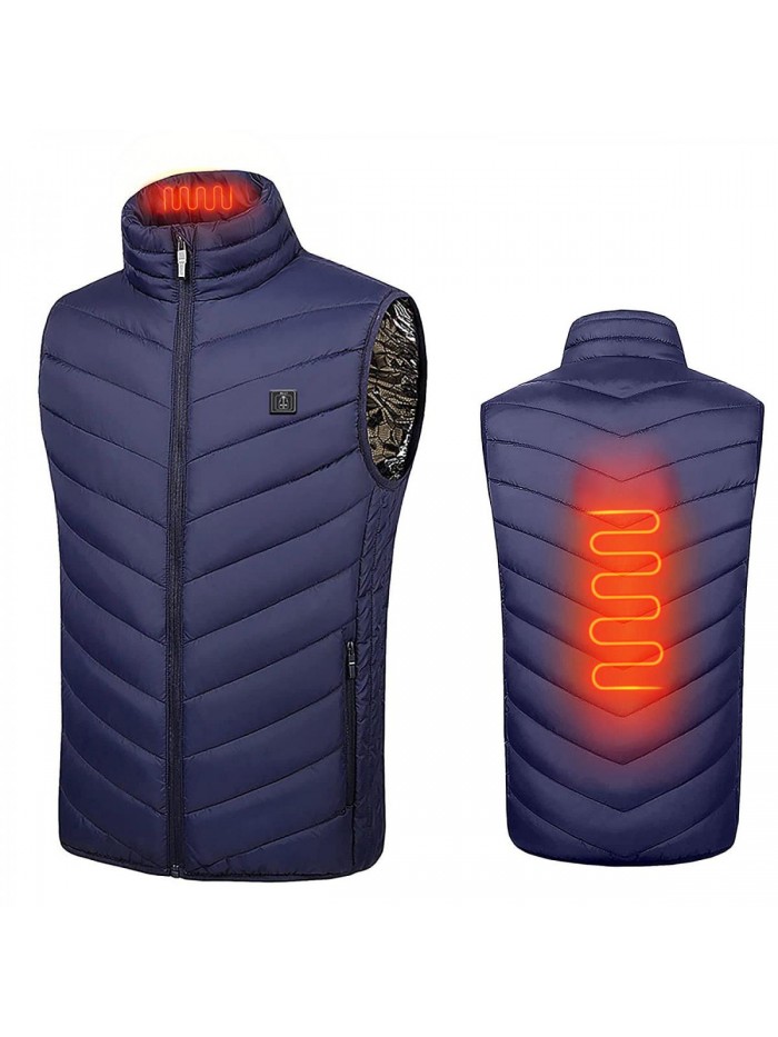 Plus Size Heated Vest for Men and Women Dual Control 2 Heating Vest Winter Lightweight Electric Jacket for Outdoor 