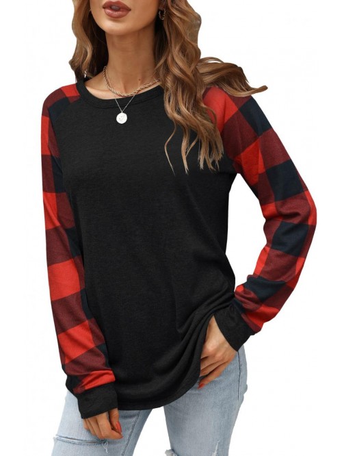 Womens Long Sleeve Shirts Crew Neck Pullover Sweat...