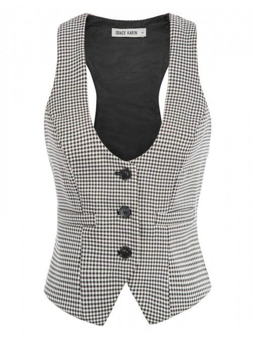 GRACE KARIN Womens Waistcoat Vest Vintage Steampun...